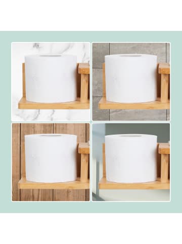 relaxdays Toilettenpapierhalter in Natur