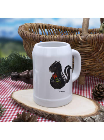 Mr. & Mrs. Panda Krug Stinktier Blume ohne Spruch in Weiß