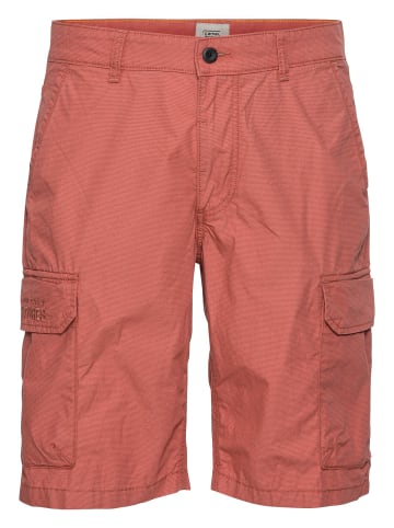 Camel Active Regular Fit Cargo Shorts mit Minimal Print in Rot