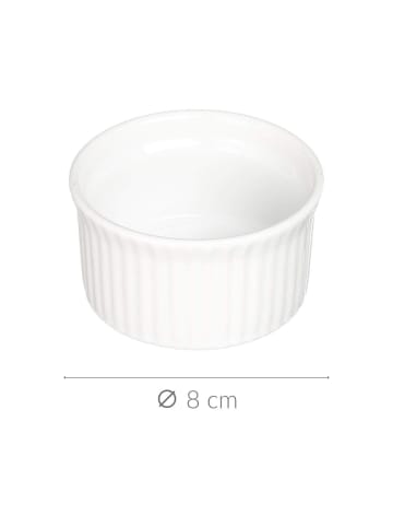 Secret de Gourmet Auflaufform, Keramik, D10 D. weiß in Weiß, 10 x 4,8 cm