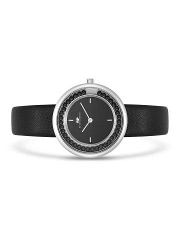Rhodenwald & Söhne Uhr Pearl aus Echtleder in schwarz