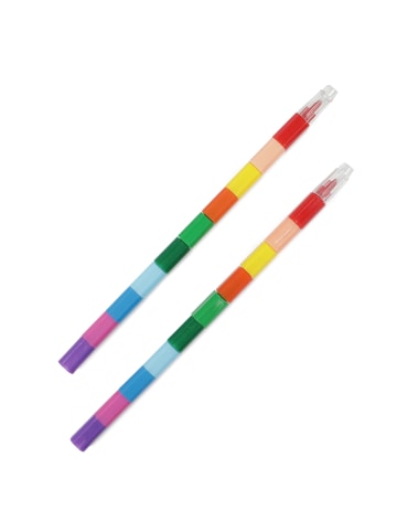 Toi-Toys STATIONARY 2 Wachsmalstifte  - mit je 10 Farben (stapelbar) in mehrfarbig