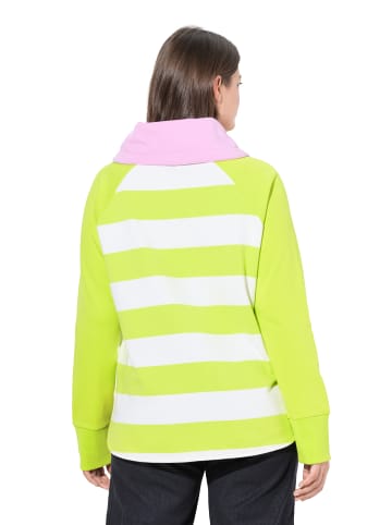 LAURASØN Sweatshirt in limettengrün