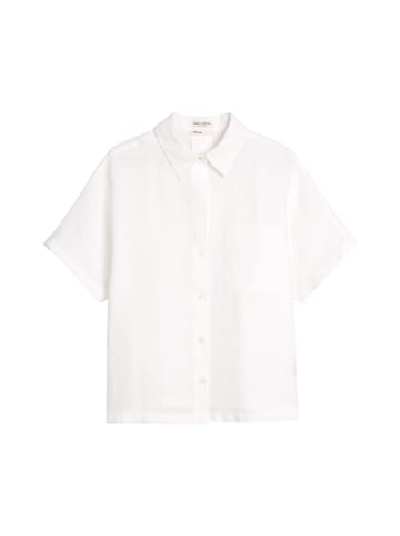 Marc O'Polo Kurzarm-Leinenbluse regular in white