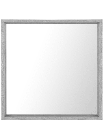 Beliani Wandspiegel BRIGNOLES in Grau - (W) 50 x (H) 50 x (L) 4 cm