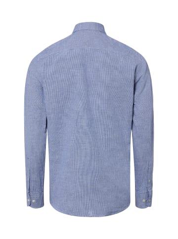 Nils Sundström Hemd in indigo weiß