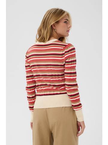 SAINT TROPEZ Strickjacke PhilliaSZ Fitted in Valiant Poppy Multi Stripe