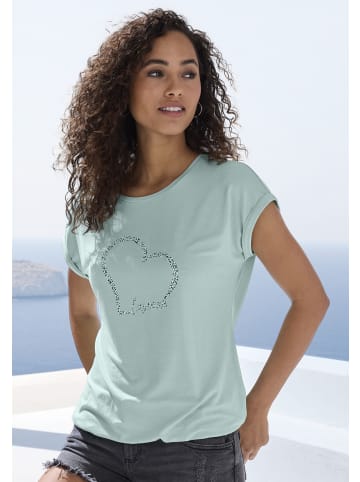 LASCANA Kurzarmshirt in mint