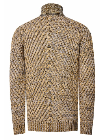 Rusty Neal Schwerer Grobstrick Rollkragen-Pullover in Gelb
