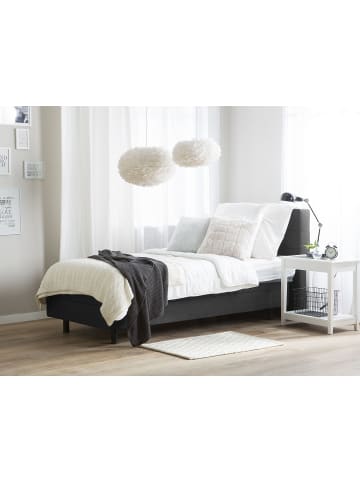 Beliani Einzelbett DUKE in Grau - (W) 92 x (H) 102 x (L) 216 cm