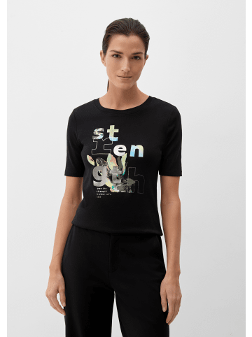 s.Oliver T-Shirt kurzarm in Schwarz