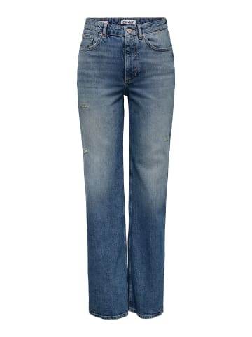 ONLY Jeans mit weitem Bein in Dark Blue Denim