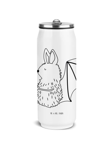 Mr. & Mrs. Panda sport trinkflasche Fledermaus Sitzen ohne Spruch in Weiß