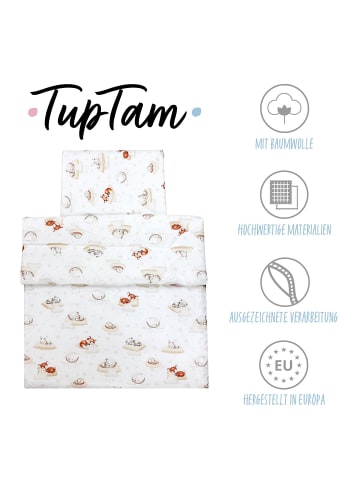 TupTam Kinder Bettdecken Set Gemustert in beige
