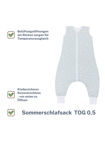 fillikid Sommerschlafsack mit Beinen Exklusiv in Lotus Mint