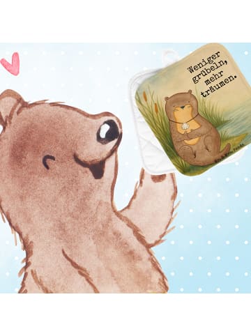 Mr. & Mrs. Panda Topflappen Otter Muschel Design mit Spruch in Weiß