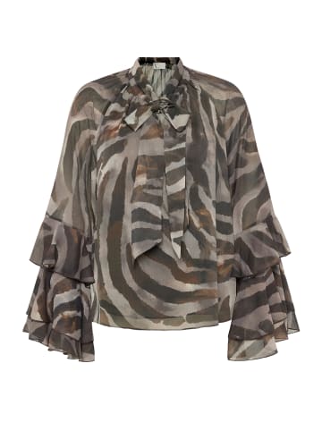 Vera Mont Chiffonbluse mit Volant in Brown/Brown