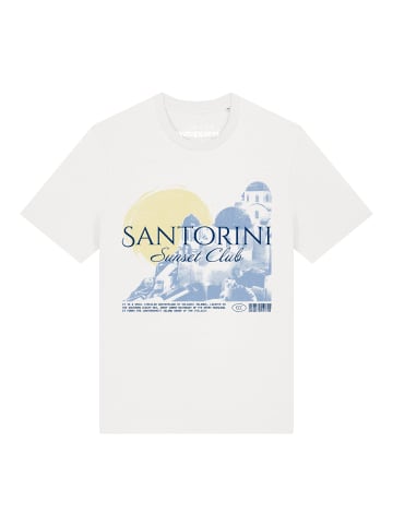 wat? Apparel T-Shirt Santorini Sunset Club in Off White