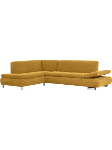 others ECKSOFA mit Ottomane links Kaye Bezug Veloursstoff Metallfuß verchromt / mais