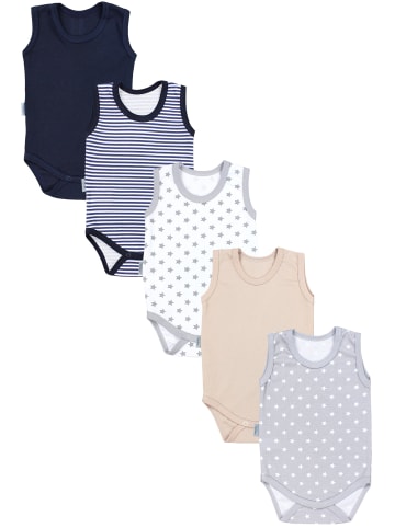 TupTam Baby Jungen Achselbody 5er Pack in blau Modell 1