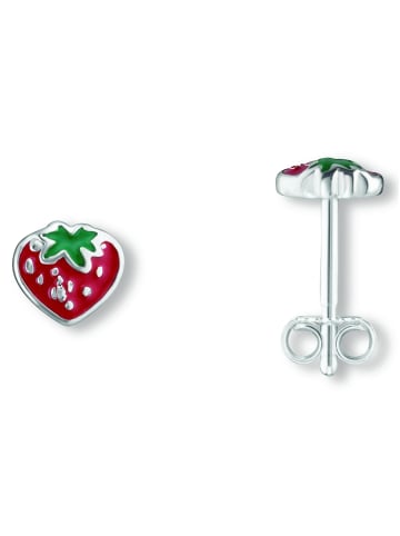 ONE ELEMENT  Erdbeere Ohrringe   Ohrstecker aus 925 Silber in silber