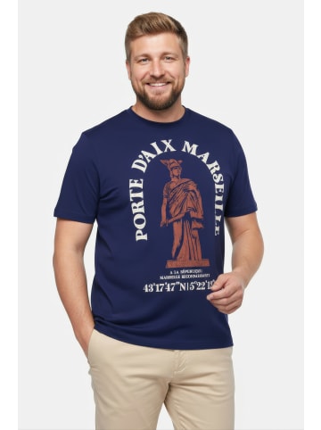 Men Plus Kurzarm T-Shirt in nachtblau