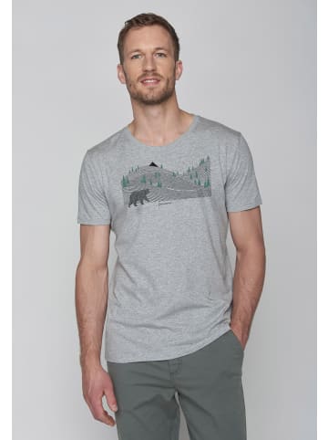 GreenBomb T-Shirt Animal Bearland in Heidekraut Grau