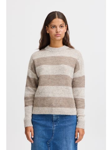 ICHI Strickpullover IHKAMARA LS13 20121401 moderner Strickpullover in Grau