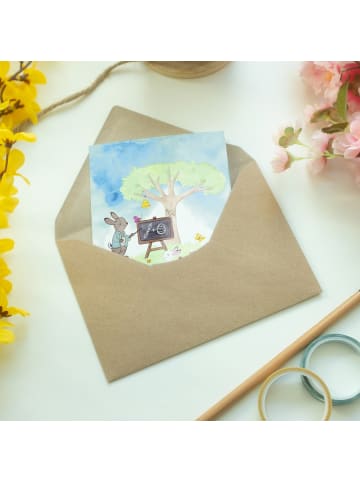 Mr. & Mrs. Panda firmungskarte Ostern Hasenschule ohne Spruch in Blumig