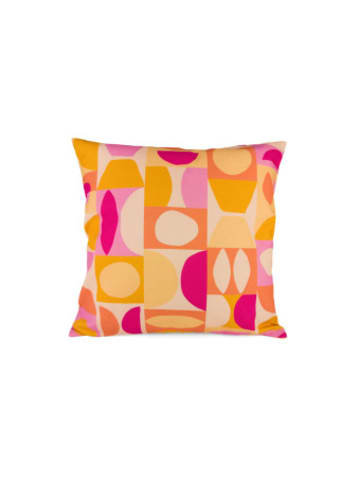 Plückefinken Nonbook - Dekokissen - Retro-Muster pink