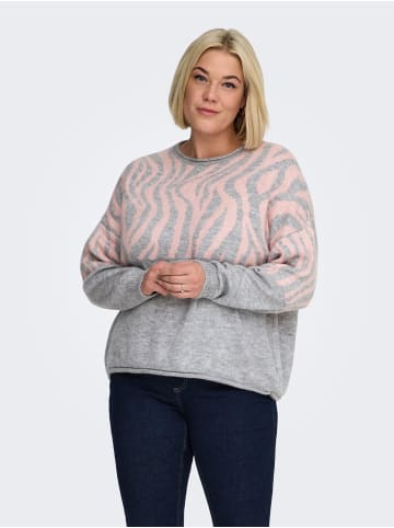 ONLY Carmakoma Strickpullover in Medium Grey Melange