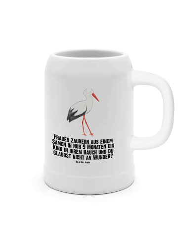 Mr. & Mrs. Panda Seidel Storch mit Spruch in Weiß