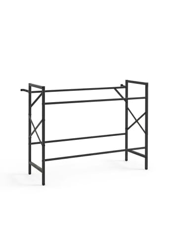 Getränkekistenregal in Schwarz - (B)104 x (H)80 x (T)32 cm
