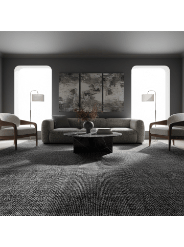 KADIMA DESIGN Teppich Kurzflor Waschbar Einfarbig TITLIS Strapazierfähig OEKO-TEX in Grau