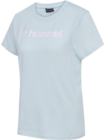 Hummel Sportshirt "Hmlmover Cotton T-Shirt S/S Woman" in Blau