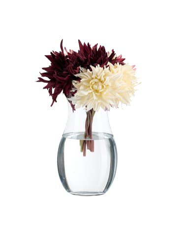 relaxdays Blumenvase in Transparent - Ø15 x (H)26 cm