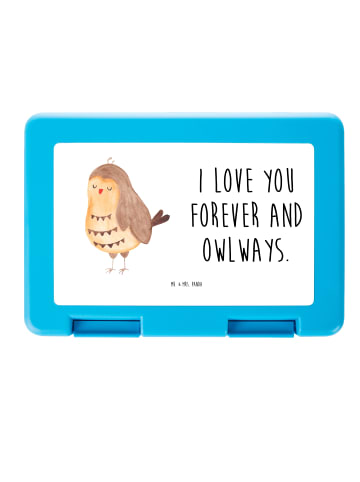 Mr. & Mrs. Panda Bentobox Eule Zufrieden mit Spruch in Weiß