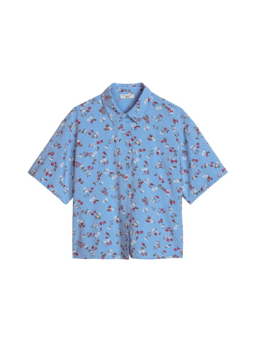 Marc O'Polo DENIM Print-Kurzarmbluse relaxed in Light Blue