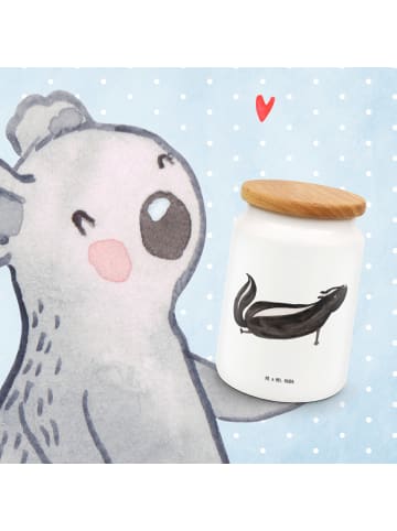 Mr. & Mrs. Panda Teedose Stinktier Yoga ohne Spruch in Weiß