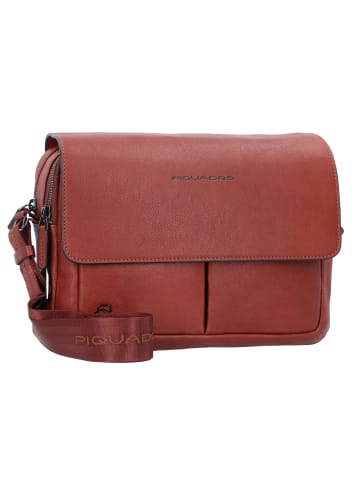 Piquadro Black Square Umhängetasche Leder 27 cm in tobacco