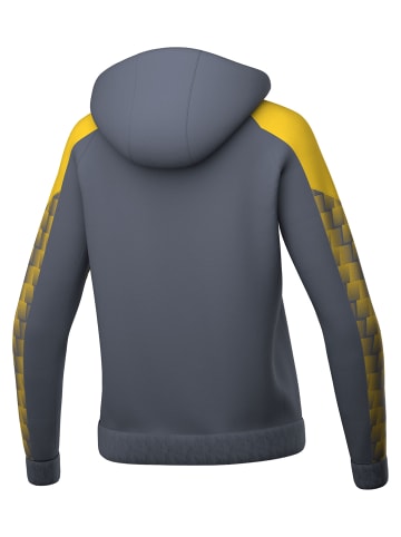 erima Damen Trainingsjacke Mit Kapuze in slate grey/gelb