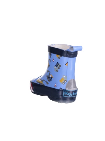 Playshoes Gummistiefel Halbschaft Baustelle in Bleu