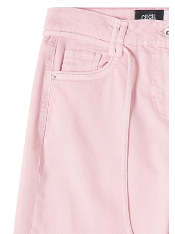 Cecil High Waist Wide Leg Jeans im Loose Fit in Rosa