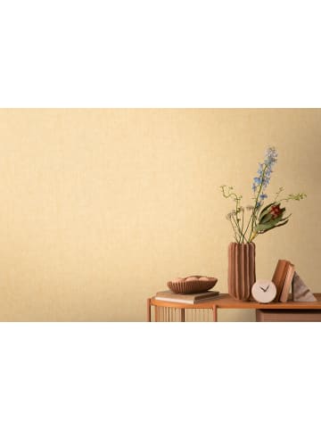 A.S. Création Tapete Soft Linen in Gelb-Beige 