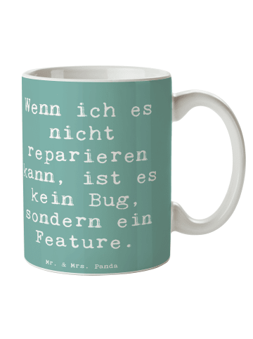 Mr. & Mrs. Panda Tasse Spruch Feature Charme mit Spruch in Meeresbrise