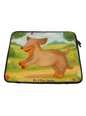 Mr. & Mrs. Panda Laptoptasche Hund Dackel Design ohne Spruch in Weiß