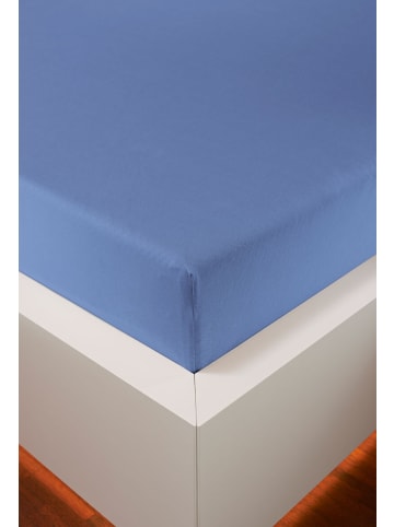 bellana jersey Spannbetttuch Edel-Jersey Elasthan in mittelblau