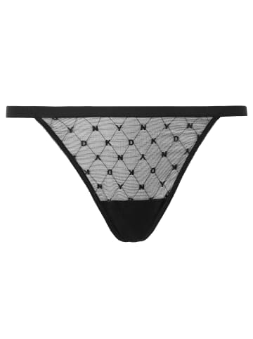 DKNY Thong Monogramm Mesh in schwarz