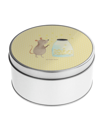Mr. & Mrs. Panda Aufbewahrungsbox Maus Sterne ohne Spruch in Gelb Pastell