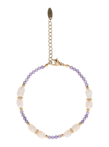 grassland Women Bracelet With Lobster Clasp in Lilac White